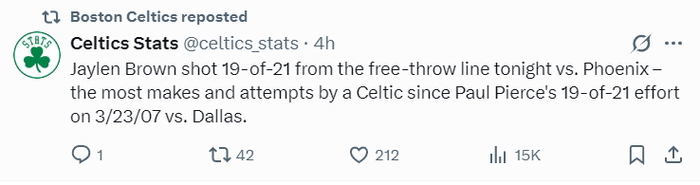 杰伦-布朗单场41分创绿凯队史纪录引争议